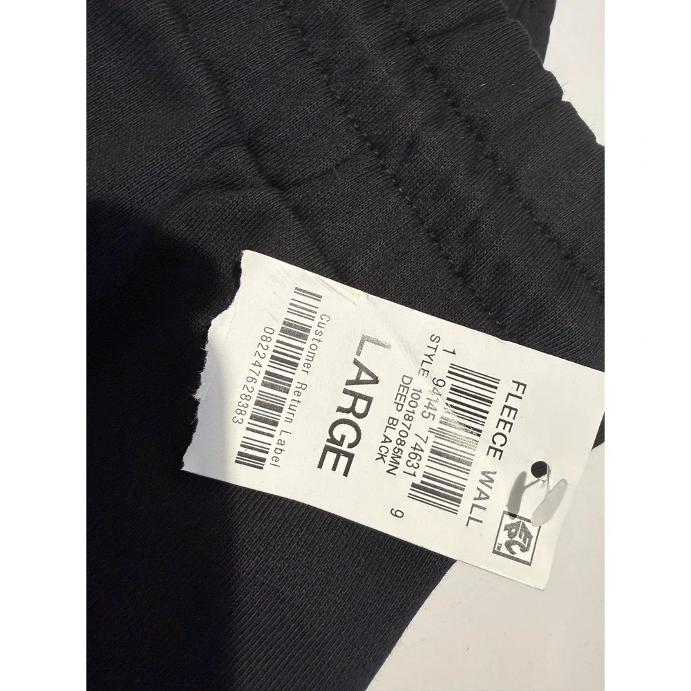 Mode of One Mens Regular Fit Fleece Joggers in Deep Black Size L‎  new